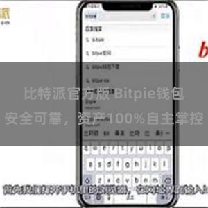 比特派官方版 Bitpie钱包安全可靠，资产100%自主掌控