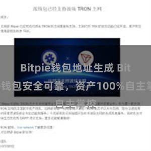 Bitpie钱包地址生成 Bitpie钱包安全可靠，资产100%自主掌控